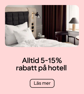 Medlemsrabatt – 5-15% på hotellrum